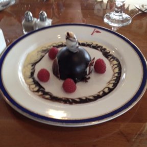 Gluten-free flourless chocolate cake from Indian Harbor Yacht Club (IHYC)